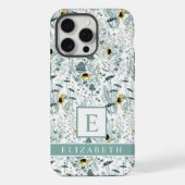 Maßgeschneiderte Blume mit weißem Blumengrün iPhone Hülle (Rückseite)