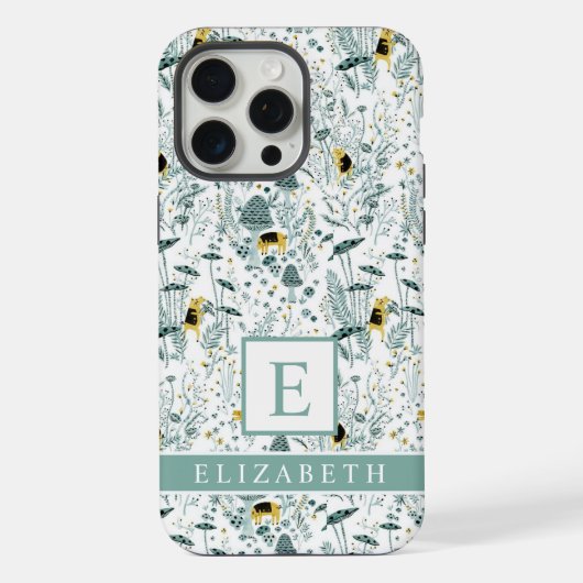 Maßgeschneiderte Blume mit weißem Blumengrün iPhone Hülle (Rückseite)