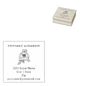 Maßgeschneiderte Blume von handgezeichneten Rose Gummistempel (Stempel)