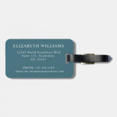 Maßgeschneiderte Blume von White Floral Red Paisle Gepäckanhänger (Rückseite horizontal)