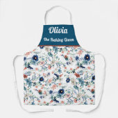 Maßgeschneiderte Blume Wasserfarbmuster Schürze (Vorderseite)