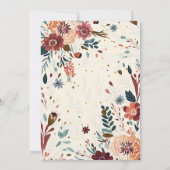 Maßgeschneiderte Blumen-Brautparty-Karte Einladung (Rückseite)