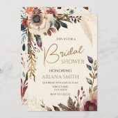 Maßgeschneiderte Blumen-Brautparty-Karte Einladung (Vorne/Hinten)