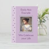 Maßgeschneiderte Blumenbeerdigung / Geweckt / Gede Einladung (Stehend Vorderseite)