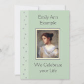 Maßgeschneiderte Blumenbeerdigung / Geweckt / Gede Einladung (Vorderseite)