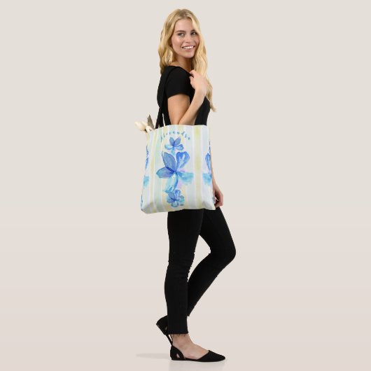 Maßgeschneiderte Blumenfarbe Tasche (Am Model)