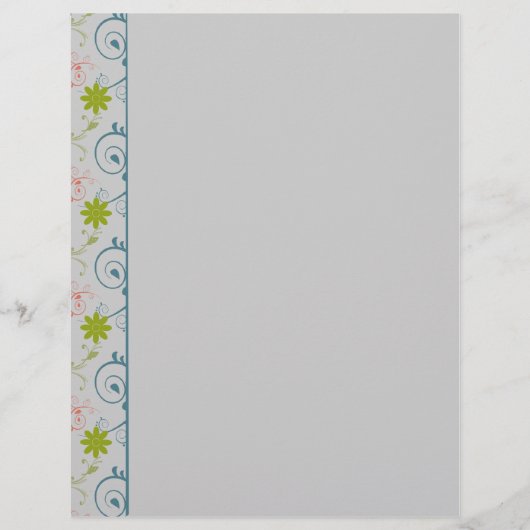 Maßgeschneiderte Blumengrenzstationery (Vorderseite)