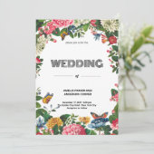 Maßgeschneiderte Blumenhochzeit Einladung (Stehend Vorderseite)