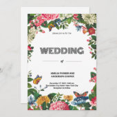 Maßgeschneiderte Blumenhochzeit Einladung (Vorne/Hinten)