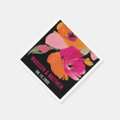 Maßgeschneiderte Blumenhochzeit Napkin - Namen und Serviette (Ecke)