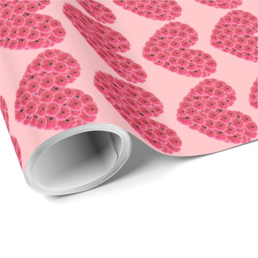 Maßgeschneiderte Blumenschärte Geschenkpapier (Rolleneckpunkt)