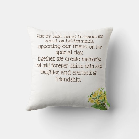 Maßgeschneiderte Blumenüberhänge Kissen (Rückseite)