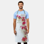 Maßgeschneiderte Blumenzwiebelblume Weißrosa Paper Schürze (Getragen)