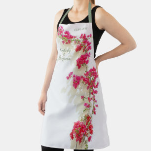 Maßgeschneiderte Blumenzwiebelblume Weißrosa Paper Schürze