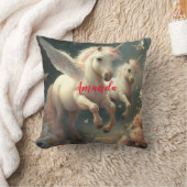 Maßgeschneiderte Blumenzwiebeln, fliegendes Pony Kissen (Decke)