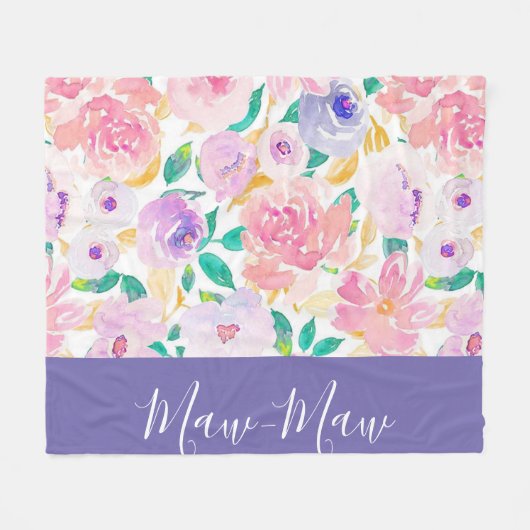 Maßgeschneiderte Blüte Fleecedecke (Vorderseite (Horizontal))