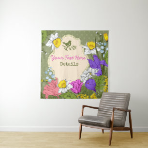 Maßgeschneiderte Blüte Wandteppich
