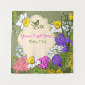 Maßgeschneiderte Blüte Wandteppich (Vorderseite)