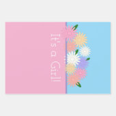 Maßgeschneiderte Blütenneugeborene zeigen farbenfr Geschenkpapier Set (Vorderseite 2)