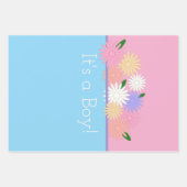 Maßgeschneiderte Blütenneugeborene zeigen farbenfr Geschenkpapier Set (Vorderseite)