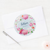 Maßgeschneiderte Blütenrundetiketten Runder Aufkleber (Umschlag)