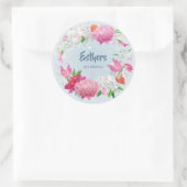 Maßgeschneiderte Blütenrundetiketten Runder Aufkleber (Tasche)