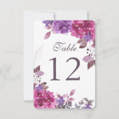 Maßgeschneiderte Boho Botanicals Tischnummer Cards (Vorderseite)