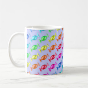 Maßgeschneiderte Bonbons mit verschiedenen Farben Kaffeetasse