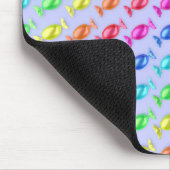 Maßgeschneiderte Bonbons mit verschiedenen Farben Mousepad (Ecke)