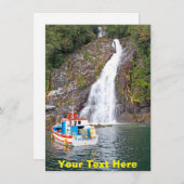 Maßgeschneiderte Boot- und Wasserfallkarte (Vorne/Hinten)