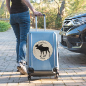 Maßgeschneiderte Boys Bull Elch Tierart Rustikaler Aufkleber (Koffer Insitu)