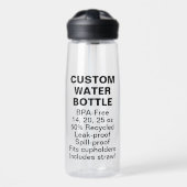 Maßgeschneiderte BPA BPS BPF Freie große Wasserfla Trinkflasche (Vorne)