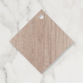 Maßgeschneiderte, braune Holzplatine-Aussehen Blan Geschenkanhänger (Rückseite)