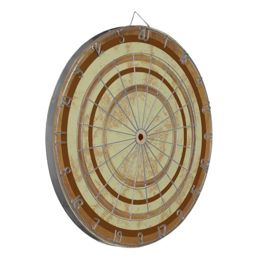 Maßgeschneiderte, braune Marmorgestaltung - Dart B Dartscheibe (Vorderseite Links)