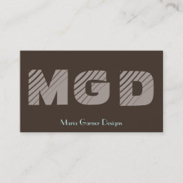 Maßgeschneiderte braune Monogramm-Visitenkarten Visitenkarte