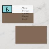 Maßgeschneiderte braune Monogramm-Visitenkarten Visitenkarte (Vorne/Hinten)