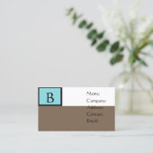 Maßgeschneiderte braune Monogramm-Visitenkarten Visitenkarte (Stehend Vorderseite)