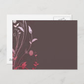 Maßgeschneiderte braune und rosa Vorlage Postkarte (Vorne/Hinten)