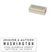 Maßgeschneiderte Braut & Groom Moderne Rücksendead Gummistempel (Stempel)