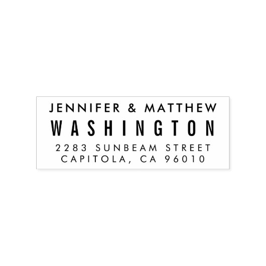 Maßgeschneiderte Braut & Groom Moderne Rücksendead Gummistempel (Prägung)