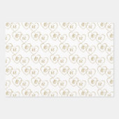 Maßgeschneiderte Bride & Groom Gold-Hochzeitszaube Geschenkpapier Set (Vorderseite)