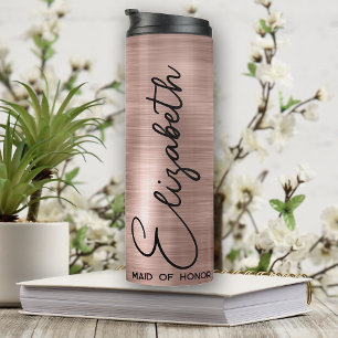 Maßgeschneiderte Bridesmaid-Geschenke Rose Gold Br Thermosbecher
