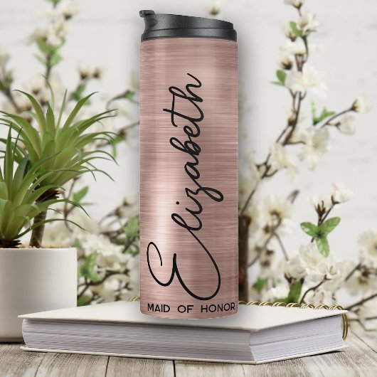 Maßgeschneiderte Bridesmaid-Geschenke Rose Gold Br Thermosbecher