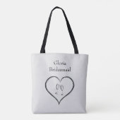 Maßgeschneiderte Bridesmaid Tote Bag Tasche (Rückseite)