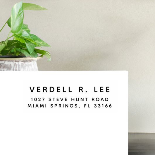 Maßgeschneiderte Briefmarke für moderne Rücksendea Gummistempel