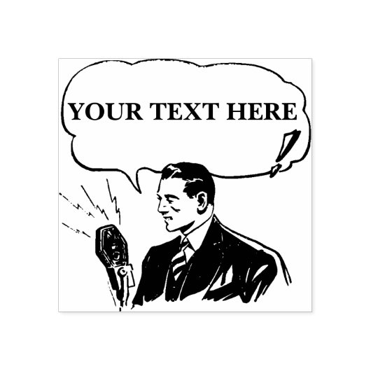 Maßgeschneiderte Briefmarke für Radio Broadcaster Gummistempel (Prägung)