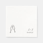 Maßgeschneiderte Brilleninitials Serviette (Vorderseite)