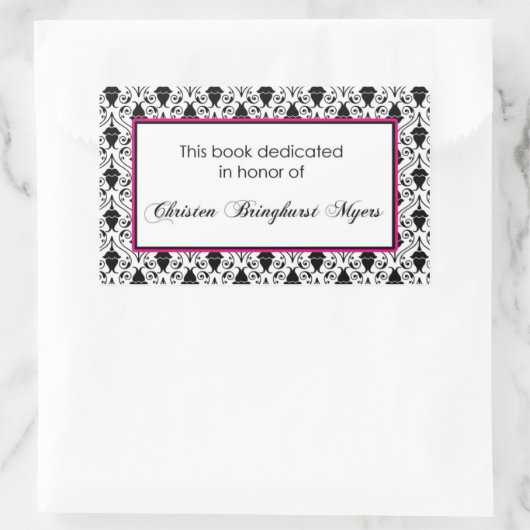 Maßgeschneiderte Buchplatte Rechteckiger Aufkleber (Tasche)