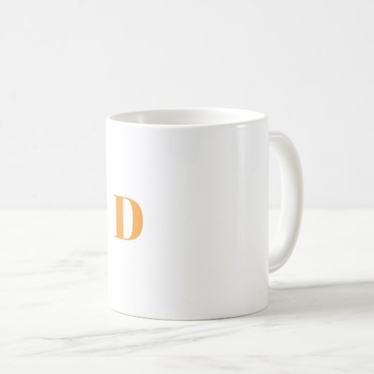 Maßgeschneiderte Buchstaben-D-Tasse Kaffeetasse (VorderseiteRechts)