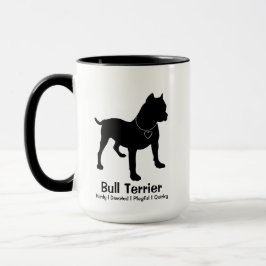 Maßgeschneiderte Bull Terrier Yin Yang Coffee Tass Tasse